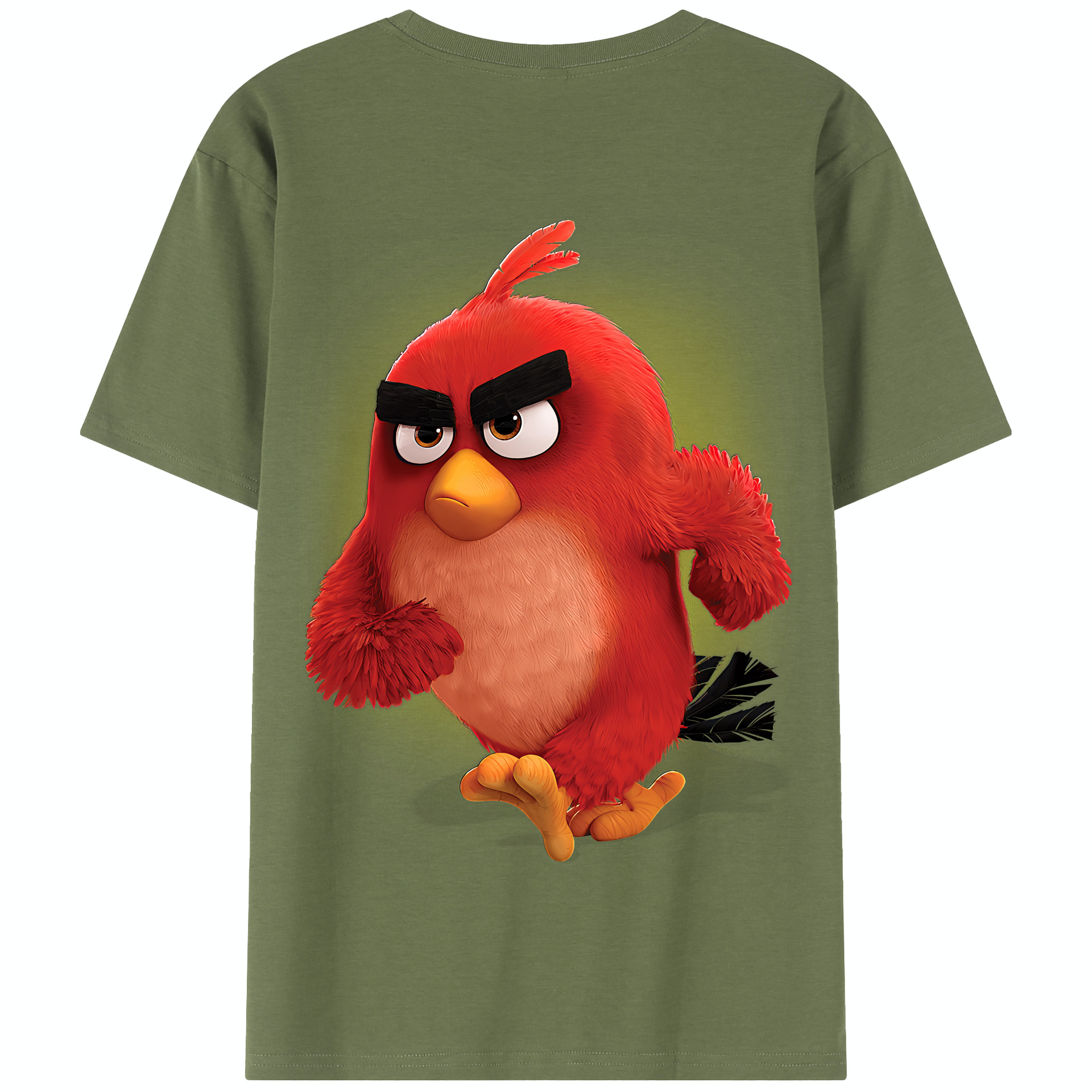 （画像用） Angry Birds アングリーバード 綿100％半袖Tシャツ（背面プリント）